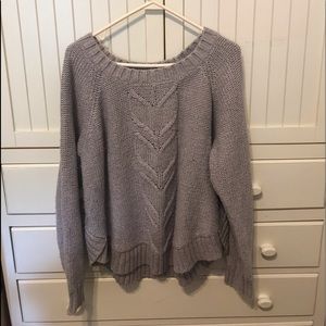 Aerie Round Hem Sweater in Oat